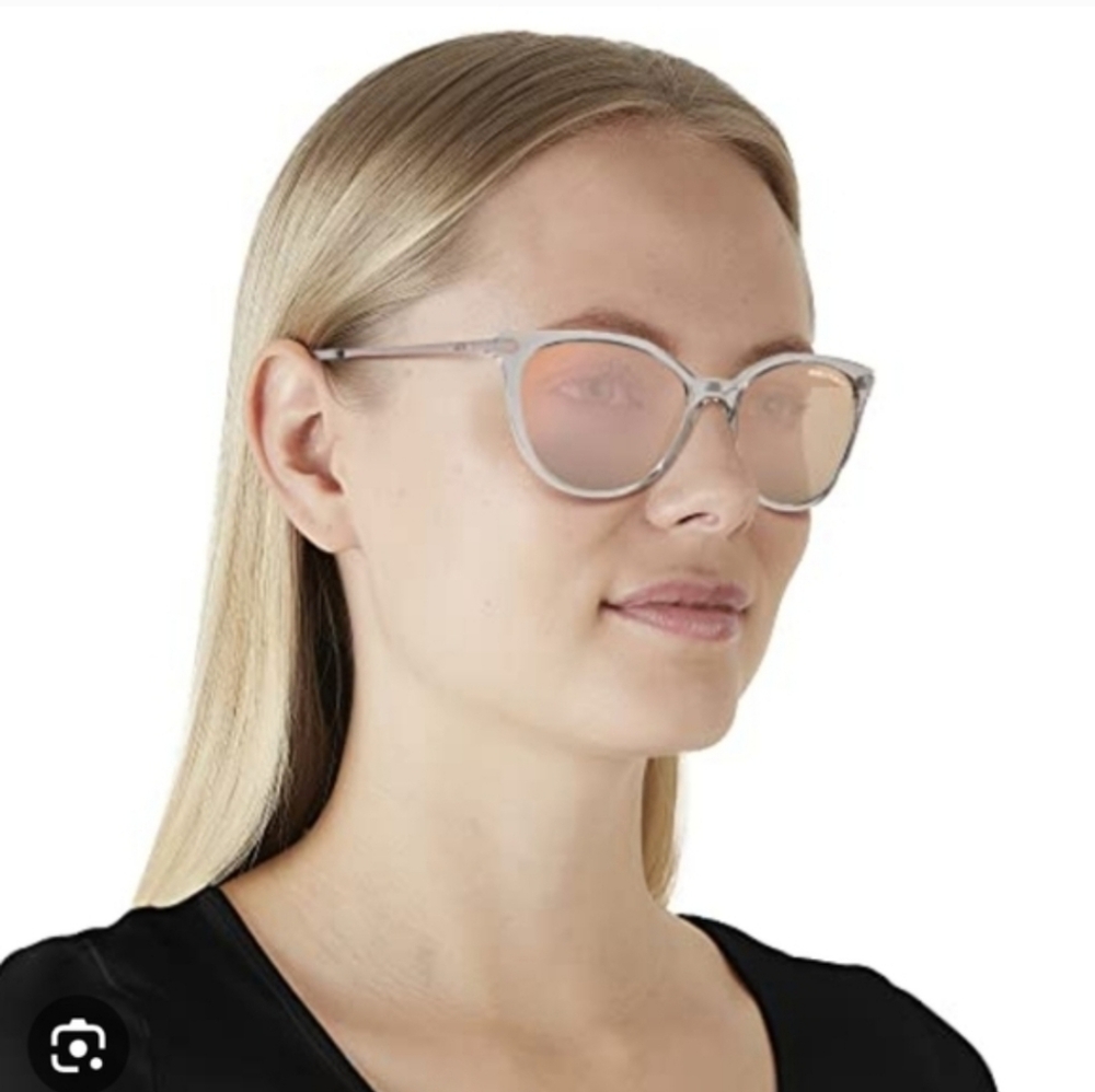 ARMANI EXCHANGE Cat Eye Sunglasses, Tundra/Rose Gold Mirrored gradient